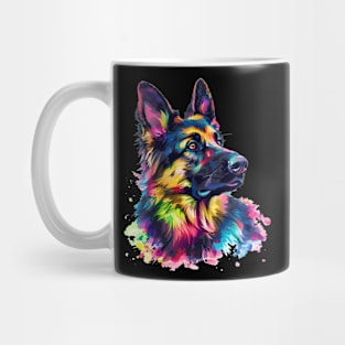 German Shepherd Colorfull Pop Art Design For Dog Onwer Mug